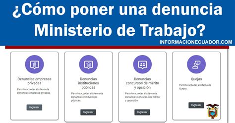 Como Poner Una Denuncia En El Ministerio De Trabajo