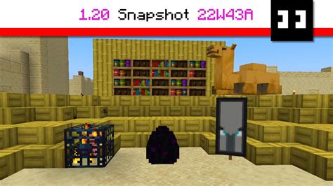 Minecraft 1 20 Snapshot 22W43A YouTube