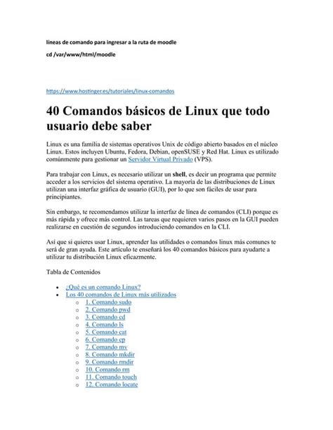 40 Comandos Básicos De Linuxdocx