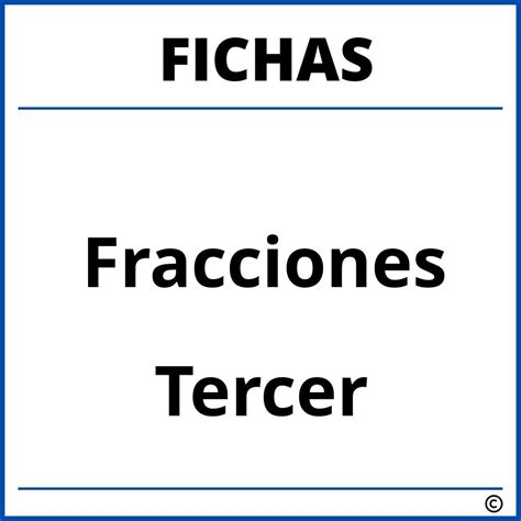 Fichas De Fracciones Cuarto Grado