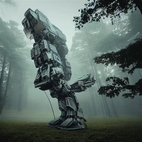 Futuristic Colossal Mech Fortress Travels Across A Stable Diffusion