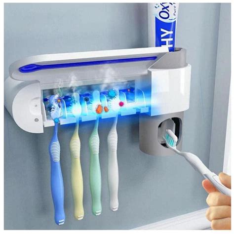 Suporte Dispenser De Pasta De Dente Esterilizador Uv START PREMIUM