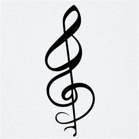 Premium AI Image | vector treble clef symbol on white background with music notes