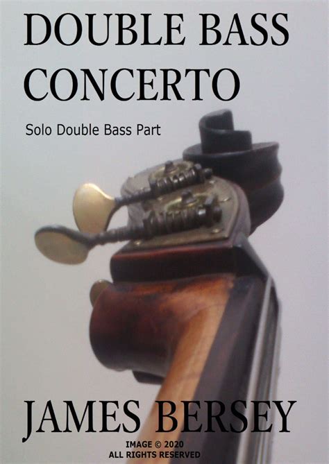 Concerto For Double Bass Solo Part Orchestral Parts And Full Score Sheet Music James Bersey