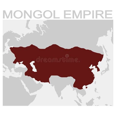 Map of the Mongol Empire stock vector. Illustration of travel - 142838105