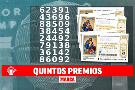 Quintos Premios Del Sorteo De La Lotería De Navidad 2022 Dónde Ha