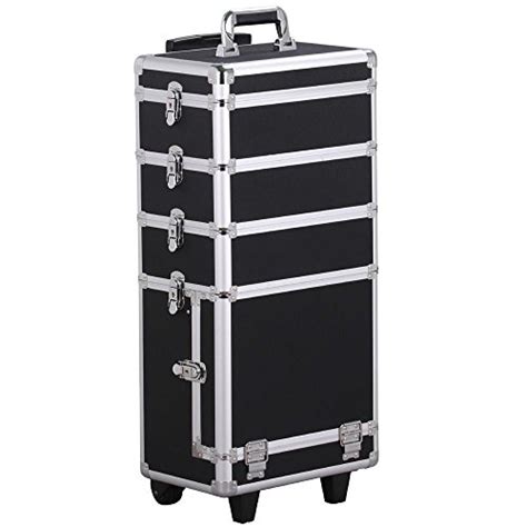 Yaheetech Rolling 4 In 1 Makeup Case Cosmetic Trolley Salon Trolley