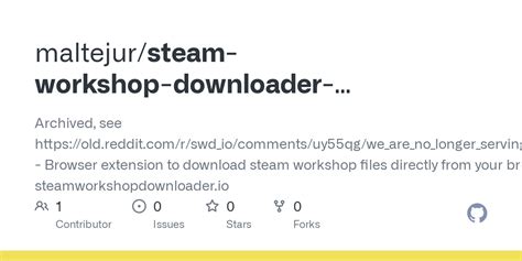 GitHub - maltejur/steam-workshop-downloader-ext: Browser extension to ...