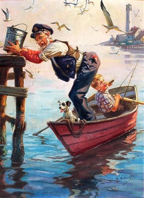 Rincon Fishing Norman Rockwell Fishing Paintings