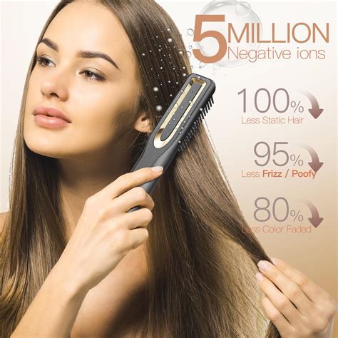 Cordless Hair Straightener Brush For Womenelectric Hair