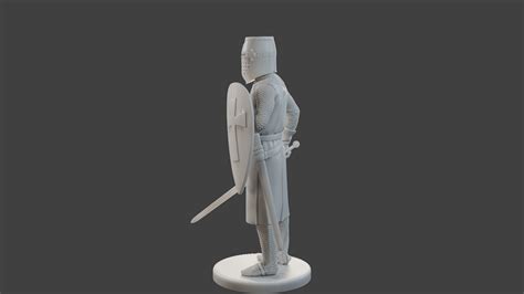 Knight Templar Stand2 T1 3D Model 3D Printable CGTrader