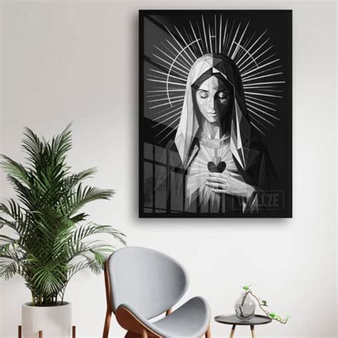 Quadro Decorativo Virgem Maria P B Wallze