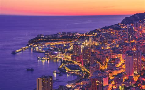Monte Carlo Wallpaper 4K, Cityscape, Sunset, Dawn, Harbor