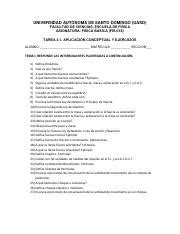 TAREA 3 1 3 pdf UNIVERSIDAD AUTÓNOMA DE SANTO DOMINGO UASD FACULTAD