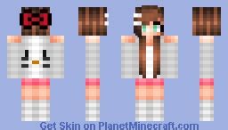 ɕ|ː|ː|ː|ːɬ̥̥̥̊̊̊Kittyɬ̥̥̥̊̊̊ː|ː|ː|ː|ɕ- Hello Kitty Girl~ Minecraft Skin