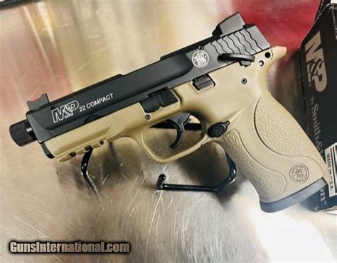 Smith And Wesson Mandp22 Compact Cerakote Fde Threaded Barrel