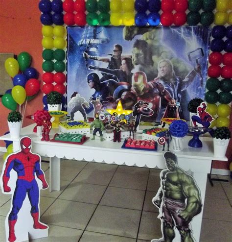 Mam E Fazendo A Festa Em Casa Decora O Vingadores Steffanina