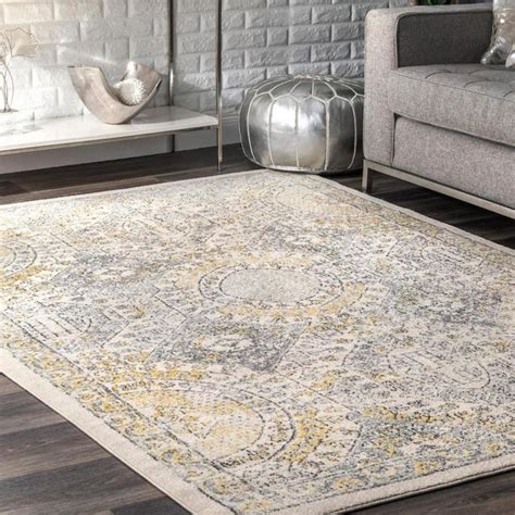 Nuloom 7 X 9 Gold Indoor Vintage Area Rug In The Rugs Department At