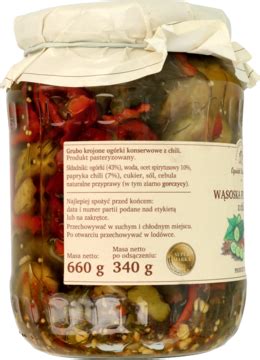 OGRÓDEK DZIADUNIA ogórki konserwowe z chilli Wąsoska Przekąska 660 g