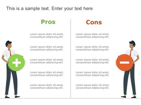 Animated Pros And Cons 10 Powerpoint Template