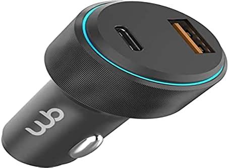 CARREGADOR VEICULAR 2 SAÍDAS USB C USB A ULTRA RAPIDO PRETO 40W SAMSUNG