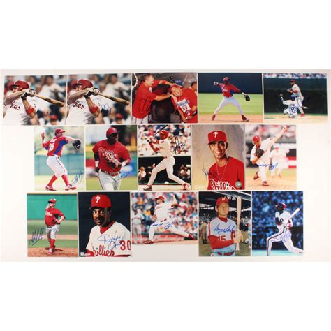 Lot Of 15 Signed Phillies 8x10 Photos With Greg Luzinski Dave Cash