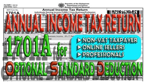 1701a For Optional Standard Deduction Osd Youtube