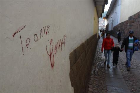 Pintas dañan el Centro Histórico de Cusco FOTOS PERU EL COMERCIO PERÚ