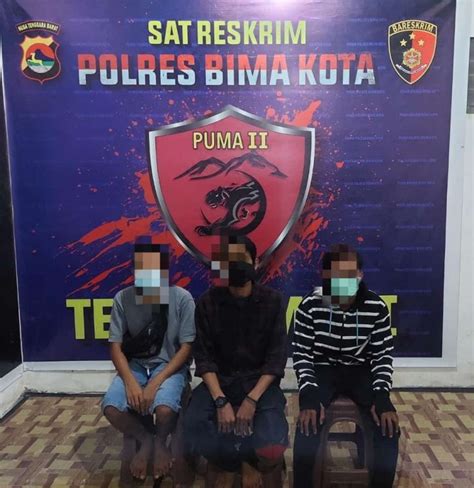 Apes Beli HP Curian Tiga Terduga Penadah Di Kota Bima Ditangkap Tim