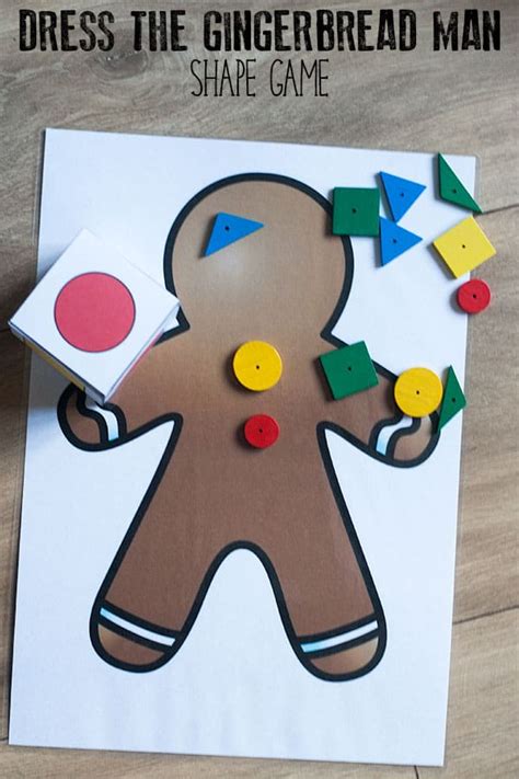 Diy Gingerbread Man Shape Game For Toddlers And Preschoolers