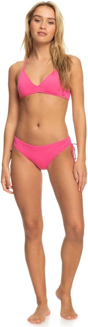 Roxy Womens Beach Classics Athletic Bikini Top Shocking Pink