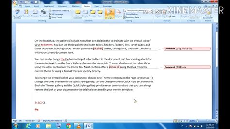 How To Use Review Tab Of Ms Word Youtube