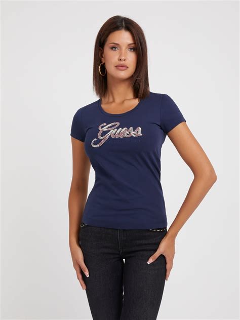 Guess® Rhinestones Logo T Shirt