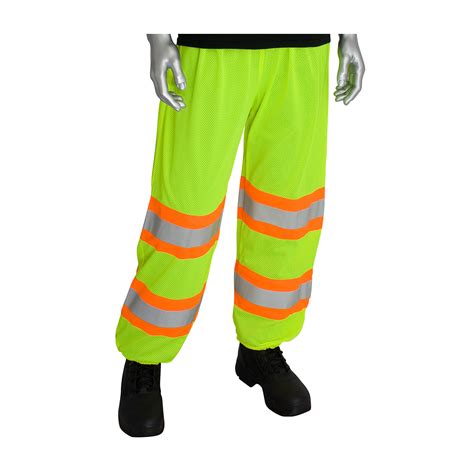 ANSI 107 Class E Two Tone Mesh Over Pants Hi Viz Two Tone Reflective