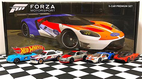 Forza Motorsport Hot Wheels 5 Car Premium Set Youtube