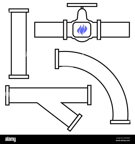 Set Of Different Pipes Stock Photo Alamy