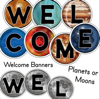 Outer Space Theme Classroom Decor Welcome Banner Pennants Door Sign