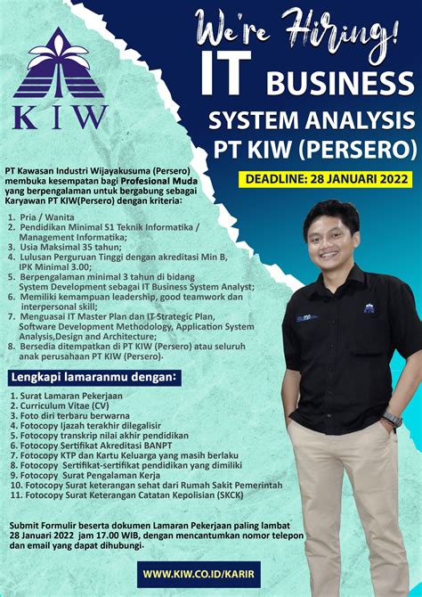 Lowongan Kerja It Business System Analysis Pt Kawasan Industri