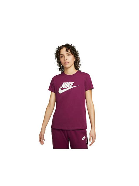 Nike Sportswear Essential Αθλητικό Γυναικείο T Shirt Ροζ με Στάμπα