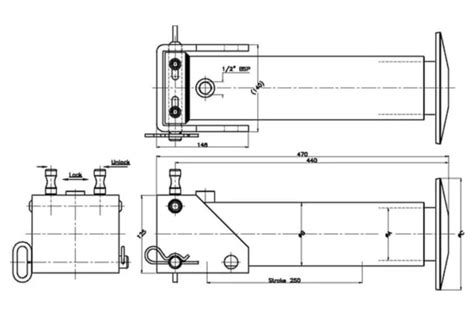 SP65250CS Stopa podporowa hydrauliczna 65 250CS z szybkozłączem sklep