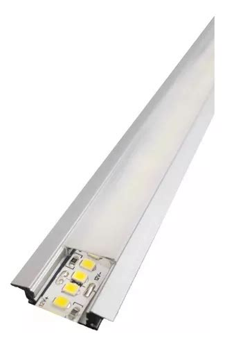 Perfil Led Embutir Slim Alum Nio Brancoquente Fonte Fita M