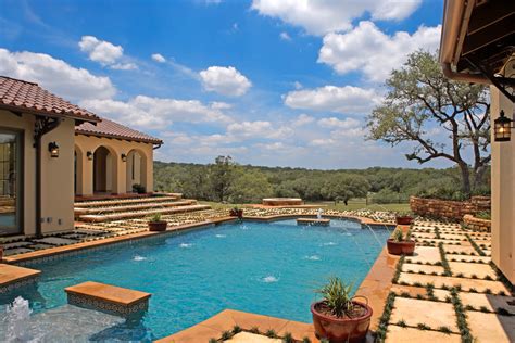 Spanish Colonial Mediterranean Pool Austin By Vanguard Studio
