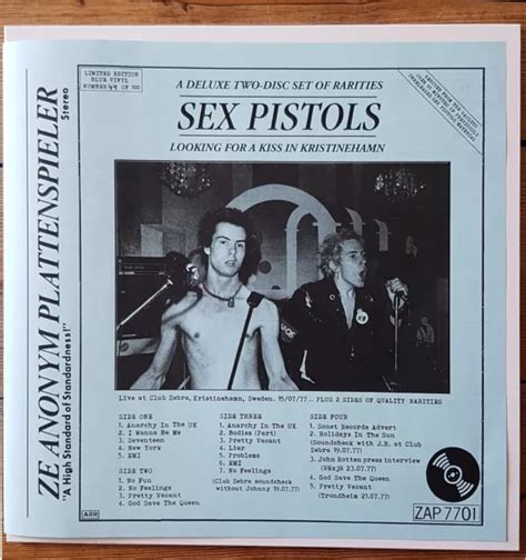 SEX PISTOLS Looking For A Kiss In Kristinehamn 100 Numbered Blue Vinyl 2Lp EUR 112 96