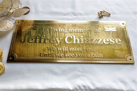 Brass Bench Plaque Memorial Nameplate Bench Name Plate Etsy