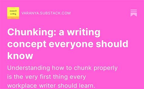 Chunking: a writing concept everyone should know