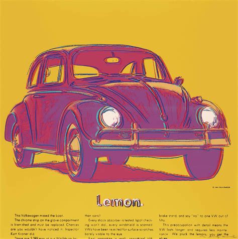 Andy Warhol 1928 1987 Volkswagen From Ads 1980s Prints