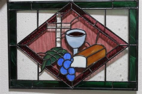 Stained Glass Bread Of Lifereligious Symbol By Stainedglasslove