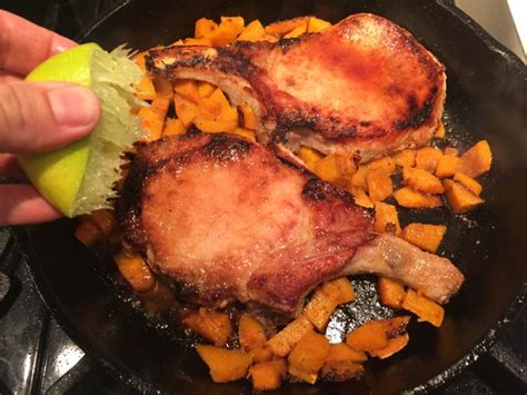 Seasoned Skillet Pork Chops And Butternut Squash Recipe Live Love