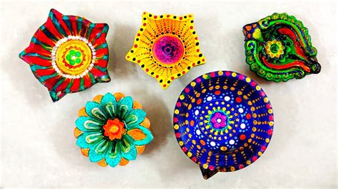 Easy Diya Painting Ideas | DIY Beautiful Diwali Diya Decoration | Diya ...