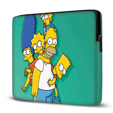 Capa Para Notebook Em Neoprene Cn Fam Lia Tv Verde Case Notebook